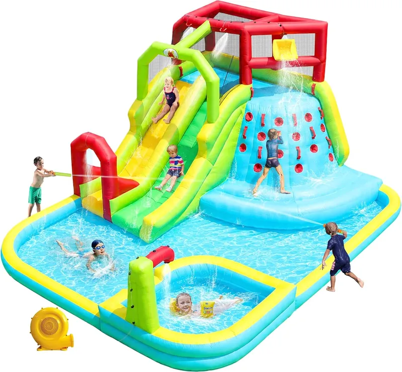 WELLFUNTIME Bouncy Castle with Deep Pool, 191 x 157.5 x 100 Inch