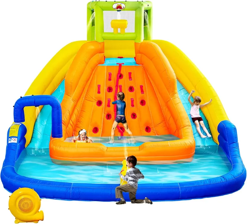 WELLFUNTIME Inflatable Water Slide